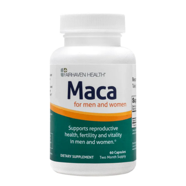 Мака, Maca, Fairhaven Health, 500 мг, 60 вегетаріанських капсул