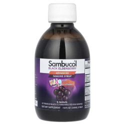 Черная бузина, Sambucol Black Elderberry, сироп для детей от 2 лет и старше, со вкусом ягод, 230 мл.