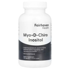 Міо-інозитол + D-хіро-інозитол, Fairhaven Health Myo + D-Chiro Inositol, 120 капсул