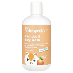 Дитячий шампунь та гель для душу, Mild By Nature Shampoo and Body Wash, пом'якшуючий, смак персик, 380 мл