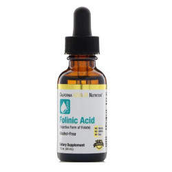 Фолінова кислота, California Gold Nutrition Folinic Acid, без спирту, 30 мл