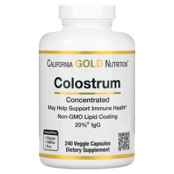 Молозиво концентрированное, California Gold Nutrition Colostrum, 240 капсул