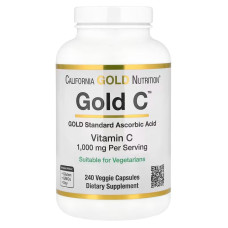 Вітамін C 1000 мг, Gold C Vitamin C, 240 рослинних капсул