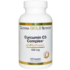 Куркумин комплекс C3 500 мг, California Gold Nutrition Curcumin, 120 капсул