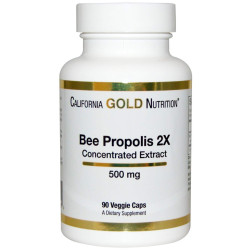 Прополіс бджолиний 500 мг, California Gold Nutrition Bee Propolis, 90 капсул