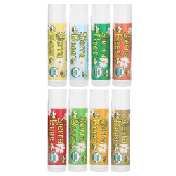 Бальзами для губ органічні, Sierra Bees Lip Balms, 8 штук по 4.25 г