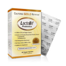 Пробіотик 5 млд, California Gold Nutrition LactoBif Probiotics, 60 капсул