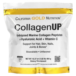 Коллаген пептиды 5000 мг, California Gold Nutrition Collagen Peptides, с гиалуроновой кислотой и витамином С