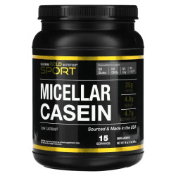 Мицеллярный казеин, без вкуса, медленное усвоение, Micellar Casein Protein California Gold Nutrition, 454 г