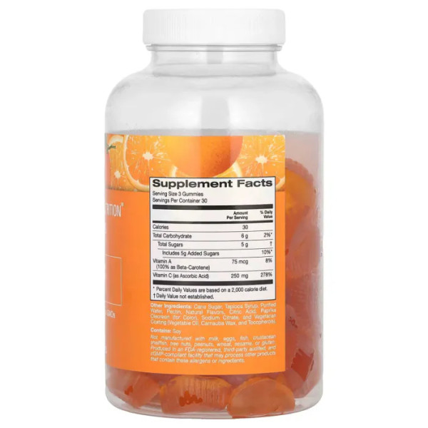 Витамин C, Vitamin C Gummies, California Gold Nutrition, апельсиновый вкус, без желатина, 90 жевательных конфет