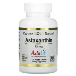 Астаксантин 12 мг, Astaxanthin California Gold Nutrition, 120 капсул