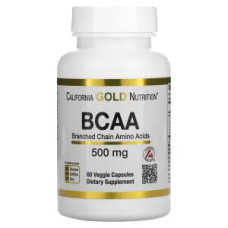 BCAA амінокислоти Ajipure 500 мг, California Gold Nutrition, 60 капсул