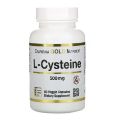L-цистеин 500 мг спортивная серия, California Gold Nutrition Sport L-Cysteine, 60 капсул