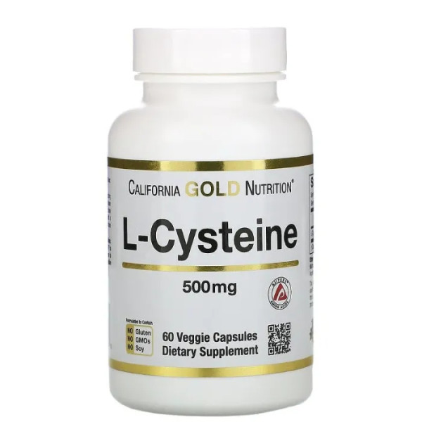Цистеїн, Sport L-Cysteine, California Gold Nutrition, 500 мг, 60 капсул