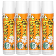 Бальзам для губ органічний, смак мандарин та ромашка, Organic Lip Balms Sierra Bees, 4 шт по 4,25 г