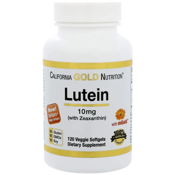 Лютеин и зеаксантин, Lutein with Zeaxanthin, California Gold Nutrition, 10 мг, 120 капсул