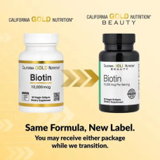 Биотин 10000 мкг, California Gold Nutrition Biotin, 90 вегетарианских капсул