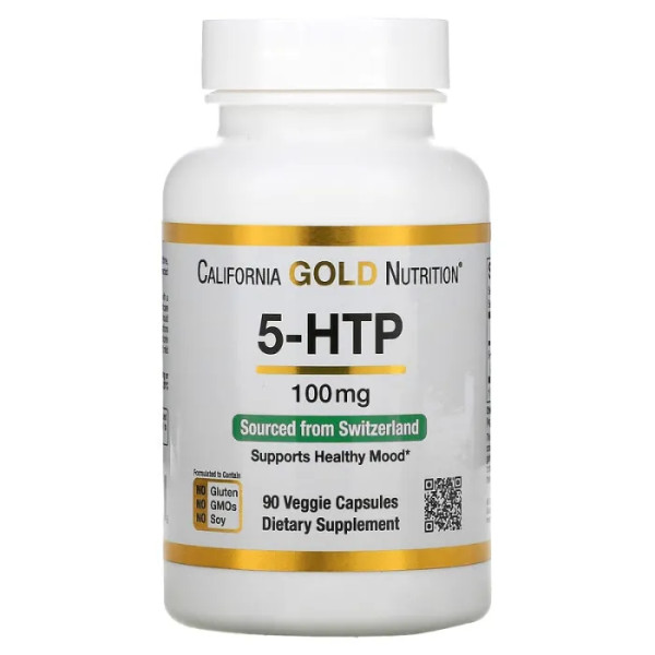 5-HTP, підтримка настрою, Mood Suppor, California Gold Nutrition, 100 мг, 90 капсул