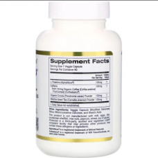 L-теанин с кофеином, California Gold Nutrition L-Theanine & Caffeine, с какао и матча, 60 растительных капсул