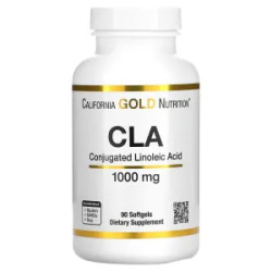 CLA 1000 мг, California Gold Nutrition CLA, 90 м'яких капсул