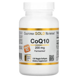 Коензим Q10 200 мг, California Gold Nutrition CoQ10, 120 капсул