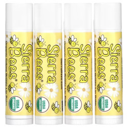 Бальзам для губ органічний Sierra Bees Organic Lip Balms, крем-брюле ваніль 4 шт по 4,25 г