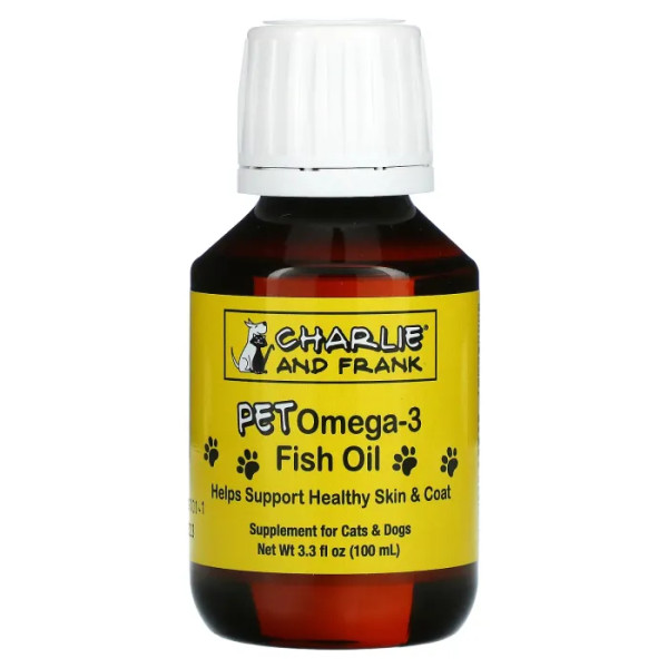 Риб'ячий жир, Омега-3, Pet Omega-3 Fish Oil, Charlie and Frank, для котів та собак, 100 мл