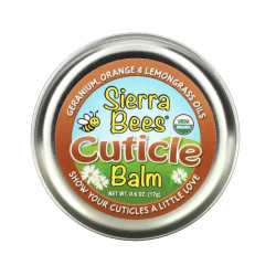 Бальзам для кутикулы, Cuticle Care Balm Sierra Bees, герань, апельсин и лемонграсс, 17 г