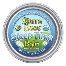 Бальзам для сну, Sleep Time Balm Stick Sierra Bees, лаванда та ромашка, 17 г