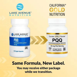 PQQ 20 мг, California Gold Nutrition PQQ, 60 растительных капсул