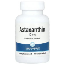 Астаксантин 10 мг, Lake Avenue Nutrition Astaxanthin, 120 вегетаріанських капсул