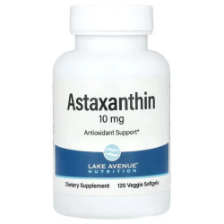 Астаксантин 10 мг, Lake Avenue Nutrition Astaxanthin, 120 вегетарианских капсул