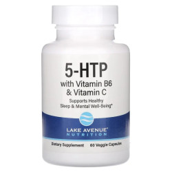 5-HTP с витамином B6 и витамином C, California Gold Nutrition 5-HTP with Vitamin B6 & Vitamin C, 60 вегетарианских капсул