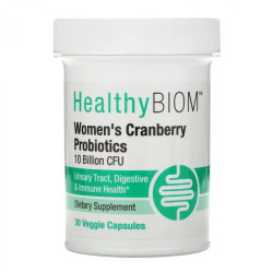 Пробиотики с клюквой для женщин 10 млрд КОЕ, HealthyBiom Women's Cranberry Probiotics, 30 капсул