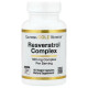 Ресвератрол, Resveratrol Complex, California Gold Nutrition, комплекс з екстрактом виноградних кісточок, екстрактом червоного вина та транс-ресвератролом, 500 мг, 60 веганських капсул