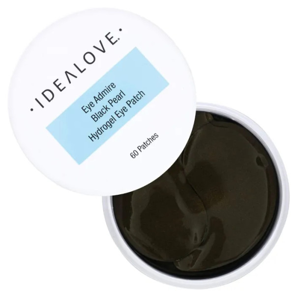 Патчі під очі, Black Pearl Hydrogel Eye Patch, Idealove, з чорними перлами, гідрогелеві, 60 шт