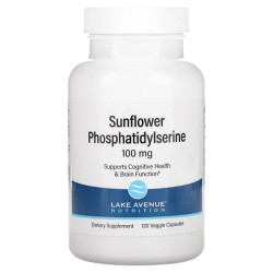 Фосфатидилсерин из подсолнечника 100 мг, Lake Avenue Nutrition Sunflower Phosphatidylserine, 120 вегетарианских капсул