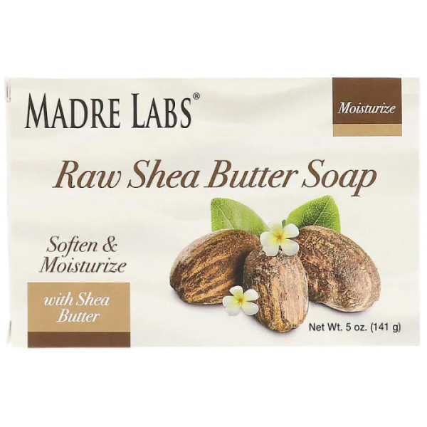 Мило з маслом ши, Shea Butter Soap, Madre Labs, з вітаміном Е, пом'якшувальний, зволожуючу, 141 г