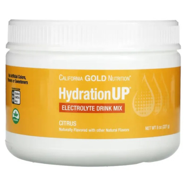 Суміш для приготування напою з електролітами, Electrolyte Drink Mix, California Gold Nutrition, цитрус, 227 г