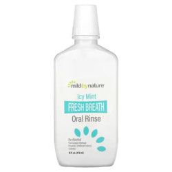 Ополаскиватель для рта свежий дыхание, без спирта, Mild By Nature Fresh Breath Oral Rinse, ледяная мята 473 мл