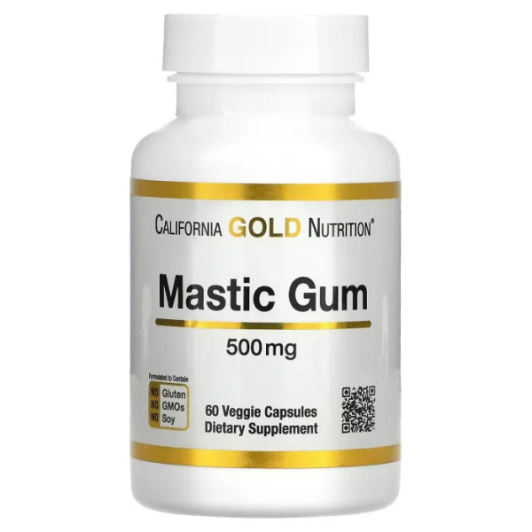 Мастикова смола, Mastic Gum, California Gold Nutrition, 500 мг, 60 капсул
