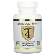 Підтримка імунної системи, Immune 4 California Gold Nutrition, 60 вегетаріанських капсул