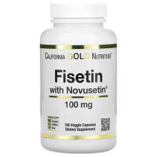 Фізетин 100 мг, Каліфорнія Gold Nutrition Fisetin with Novusetin, 180 вегетаріанських капсул