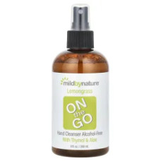 Спрей для рук без спирту, Mild By Nature On The Go Hand Cleanser, з лемонграсом тимолом та алое 240 мл