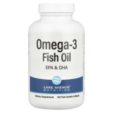 Омега-3 риб'ячий жир 1250 мг, Omega-3 Fish Oil Lake Avenue Nutrition, 120 капсул