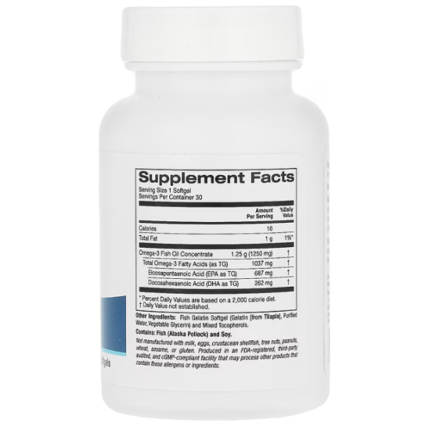 Омега-3, риб'ячий жир, Omega-3 Fish Oil, Lake Avenue Nutrition, 1250мг, 30 капсул з риб'ячого желатину