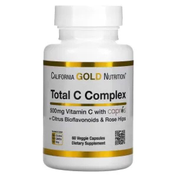 Комплекс вітаміну C, Total C Complex, California Gold Nutrition, повний, 500 мг, 60 вегетаріанських капсул