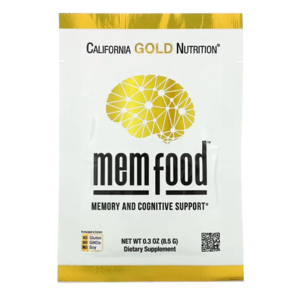 Підтримка пам'яті та когнітивних функцій, MEM Food, California Gold Nutrition, 60 пакетиків по 8,5 г