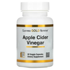 Яблочный уксус, California Gold Nutrition Apple Cider Vinegar, 60 вегетарианских капсул