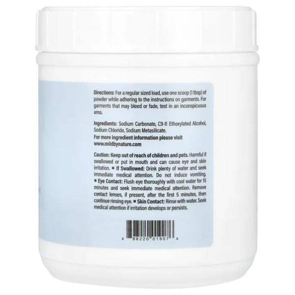 Сода для прання, Laundry Soda, Mild By Nature, без запаху, 1,38 кг